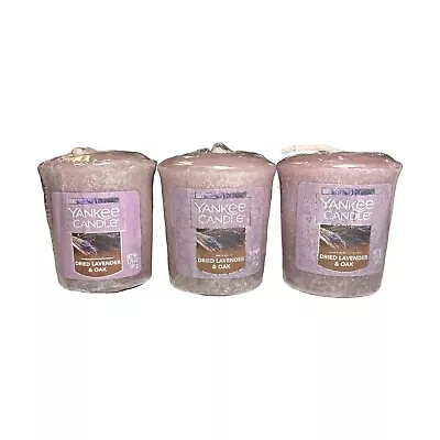 Yankee Candle Set Of 3 Samplers Votive Candles - Dried Lavender & Oak • $8.97