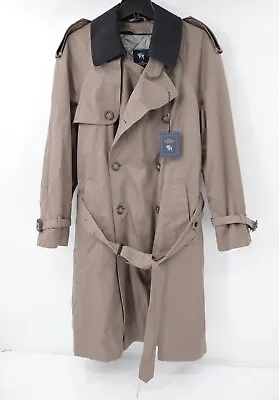 NWT Hart Schaffner Marx Trench Coat Mens 38S Double Breasted Removable Liner • $103.99