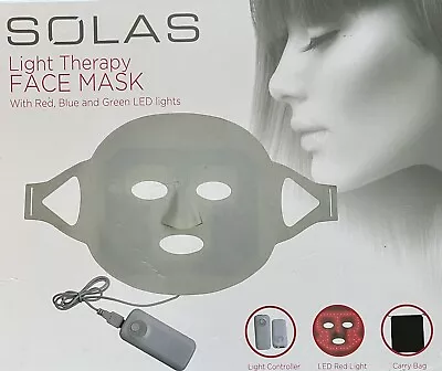 Solas LED Light Therapy Face Mask Green Blue Red Light • £49.99