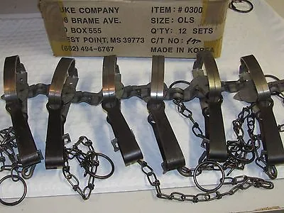 6 Duke # 0 Long Spring Foothold Traps  Mink  Muskrat Gopher Trap 0300 NEW SALE • $46.88