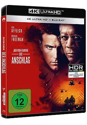 Der Anschlag [4K Ultra HD Blu-ray & Blu-ray/NEU/OVP] Buchvorlage Von Tom Clancy • £19.08