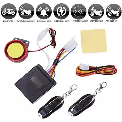 Motorcycle Scooter Anti-theft Security Alarm System Start Remote Control Key US • $15.95