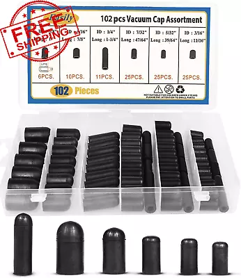 $13.25 • Buy Rubber Vacuum Caps Plug Kit 102 PCS Assorted Vacuum Plugs Hose End Carburetor US