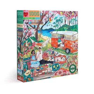 EeBoo 1000 Pc Puzzle – Camper Life Kids Puzzle Family Puzzle 05028 • $44.99