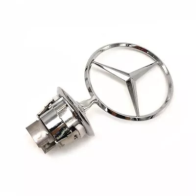 Front Hood Ornament Mounted Star Silver Emblem Fit For Mercedes-Benz C E S AMG • $12.59