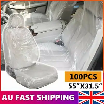 100pcs Universal Disposable Car Seat Covers Vehicle Cover Protective Mechanic AU • $30.99