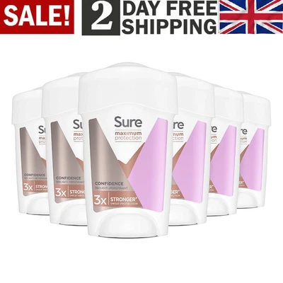 £28.16 • Buy Sure Women Maximum Protection 96h Deodorant Anti-Perspirant Cream Stick 6 Pack