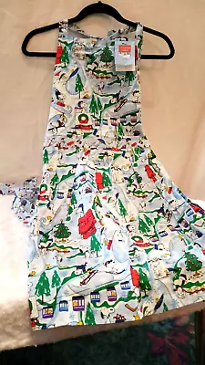 VERA BRADLEY  PEANUTS  Apron In  Ski Slope Snoopy  Pattern (Orig.$38.00) • $39.99