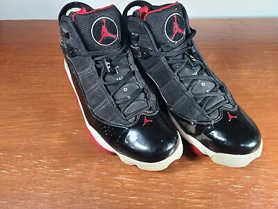 Nike Air Jordan 6 Rings 322992-071 Men's Basketball Shoes Black Red Size 11 • $71.24