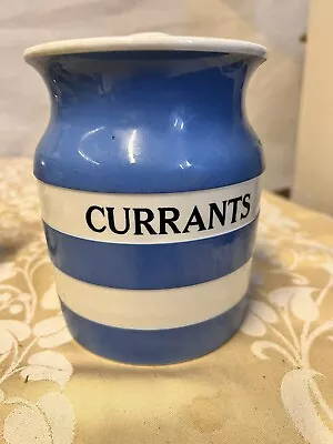 T G Green Cornish Ware CURRANTS Storage Jar • £0.99