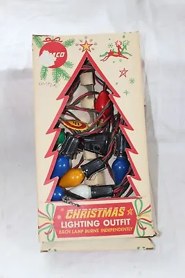 Vintage Set Of Boxed Christmas Tree String Lights Lamps Royal Working Condition • $12.75