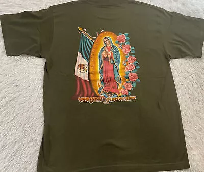 T Shirts Camiseta  Virgen De Guadalupe Bendiciones A Mi Bandera • $14.99