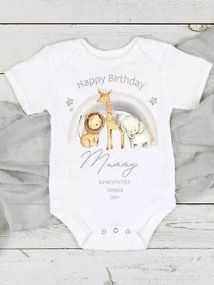 Personalised Happy Birthday Mummy/Daddy/Nanny/Grandad Babygrow Vest • £4.99