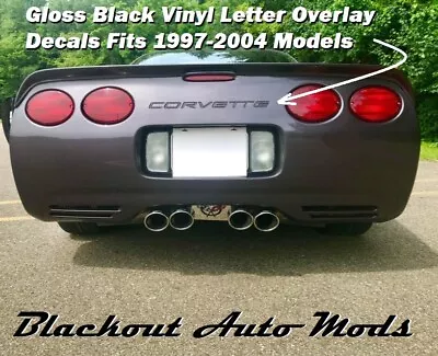 Gloss Black Vinyl Letter Decals For Chevrolet Corvette C5 1997-2004 Rear Bumper • $16.95