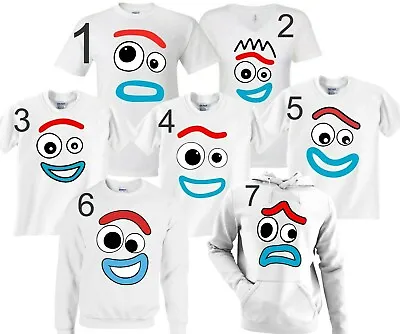 Forky Toy Characters Faces Birthday Halloween Christmas Family T-Shirts • $12.99