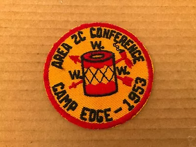 1953 Area 2C Or 2-C Conference Conclave Patch Camp Edge New Jersey  LL • $24.95