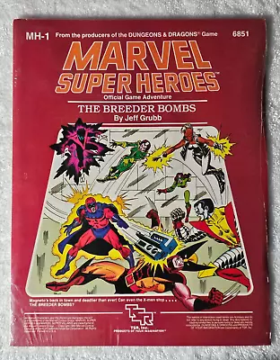 Vintage TSR MARVEL SUPER HEROES THE BREEDER BOMBS MH-1 Factory Sealed 1984 NEW • $74.95