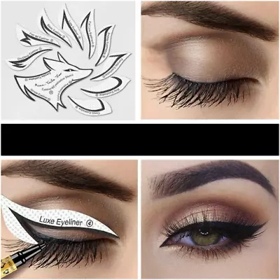 £2.90 • Buy 24Pcs Eyeliner Stencil Guide Eye Shadow Quick Patches Shaper Eye Makeup Tool