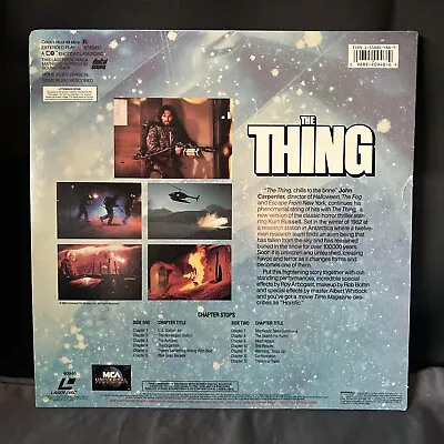 The Thing Laserdisc 1982 Horror Letterboxed Extended Edition John Carpenter • $28.95