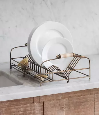 Brompton Antique Brass Gold Dish Rack Metal Wire Washing Up Plates Drainer • $74.67