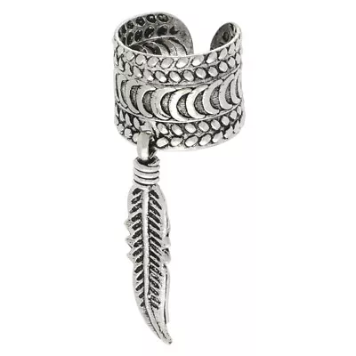 $14.99 • Buy Sterling Silver Ear Cuff Earring With Hanging Feather (One Piece)