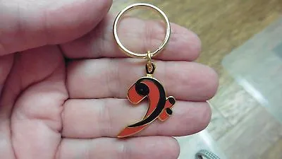 (M330-A) Blue White Or Red BASS CLEF MUSIC NOTE Jewelry KEYCHAIN Key Ring • $19.74