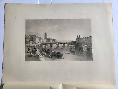 1860 The Bridge Of Toulouse Engraved By W. Wellstood & Co Of Drawing By T. Allom • $9