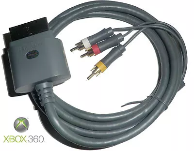 Genuine Microsoft Xbox 360 Standard AV Cable -Composite RCA Audio Video Cord NEW • $11.99
