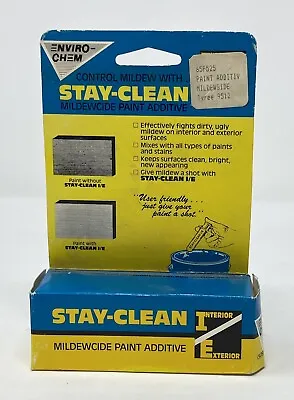 Stay Clean I/E Mildewcide Paint Additive Interior/Exterior Enviro-Chem NOS • $15.99