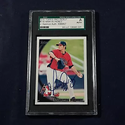 Martin Perez Signed 2010 Topps Pro Debut JSA SGC Texas Rangers Card #116 Slabbed • $19.99