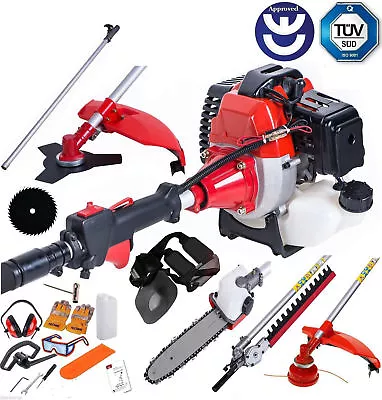 DEALOURUS Multi Function Garden Tool 5in1 Petrol Strimmer Brush Cutter Chainsaw  • £159.99