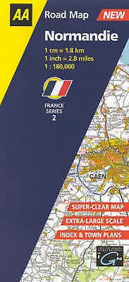 Normandie: 2 (AA Road Map France Series)-Aa Road Maps-Map-0749528532-Good • £6.82