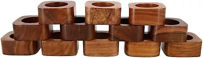 Wooden Decorative Napkin Ring For Dinner Parties And Special Occasion - Set Of 6 • £7.99