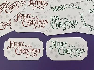 Mixed Merry Christmas Card Making Banners Sentiments Card Toppers - 20 • £3.75