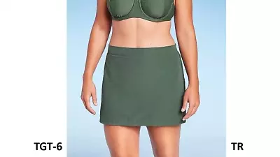 Women's High Waist Supplex Swim Skirt - Kona Sol Olive Green Size Large • $20.80