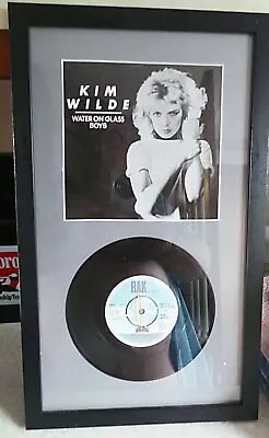 7  Vinyl Record & Cover Frame With Record Kim Wild - Water On Glass Boys   • $18.66