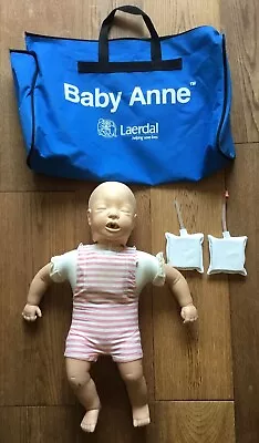 Laerdal Baby Anne CPR Manikin First Aid Training Plus 2 New Lung Bags With Bag • £79.99