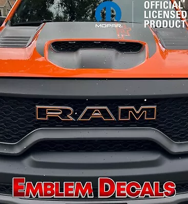 Ram 1500 TRX Grill   R A M   Emblem Overlay Decal 2023 2024 • $25