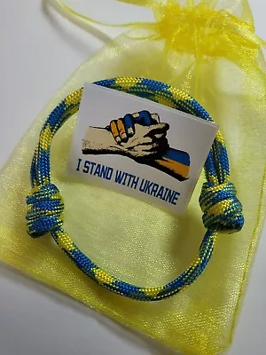 BUY 1 GET 1 FREE 🇺🇦CHARITY Ukraine Adjust Mould Paracord  Wristband Bracelet • £3