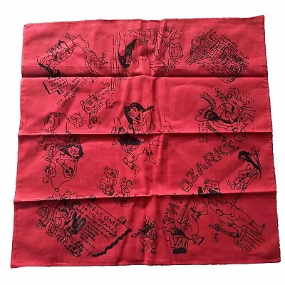“The Ozarks” Red Bandana 17x17 Hillbillies Souvenir Bandana  • $6.99