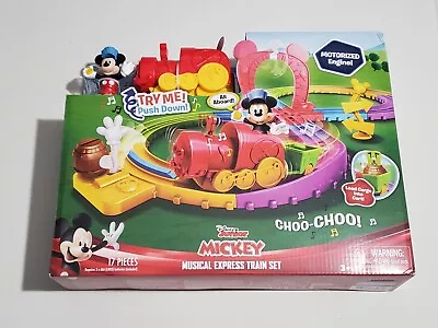 Just Play Disney Junior Mickey Musical Express Motorized Engine Train Set 17 Pcs • $23.57