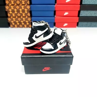 Mini Sneaker Nike Air Jordan 1 High Panda Keychain + Shoebox • $22