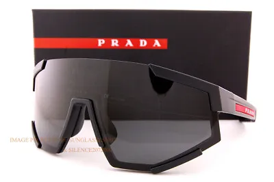 Brand New Prada Sport Linea Rossa Sunglasses PS 04WS DG0 06F Black Rubber/Gray • $199.49