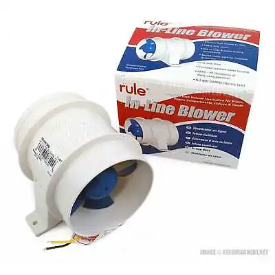 $50.24 • Buy Rule 240 Inline 4  Bilge Blower 12V DC Fan Inlet Oulet Marine Boat Ventilation