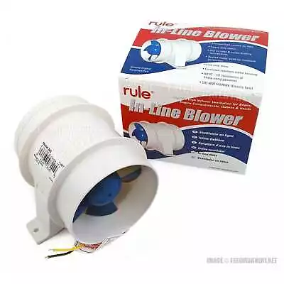 Rule 240 Inline 4  Bilge Blower 12V DC Fan Inlet Oulet Marine Boat Ventilation • $50.73