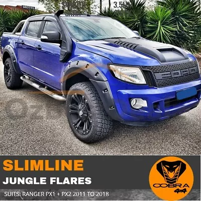 Slimline Jungle Flares Fit Ford Ranger PX1 PX2 2011-2018 Fender Black Guards ABS • $419