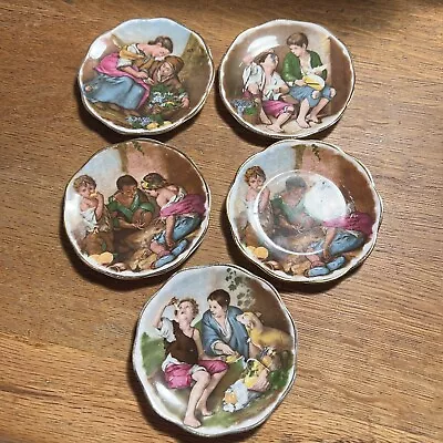 £35 • Buy Set Of Five Fine Bone China Mini Plates - English - Regency Design - Home Decor