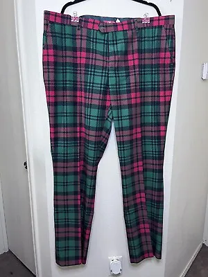 Shinesty Men’s Red Black Green Christmas Plaid Golf Pants Size 44/36 New W Tag • $25