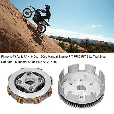 ⊹⊹Motorcycle Engine Clutch Assembly For LIFAN 140cc 150cc Manual Engine PIT PRO • £53.04