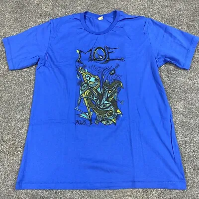 Moe T-shirt L Blue Double Sided Band 2013 Tour • $23.92